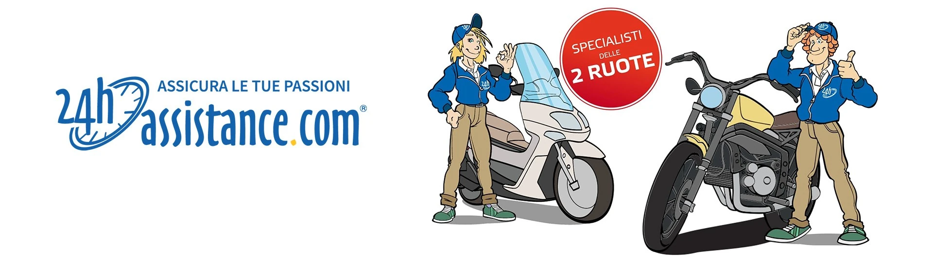 Motoplatinum è l’assicurazione di moto e scooter del nostro partner 24hassistance, e offre polizze complete a prezzi concorrenziali.