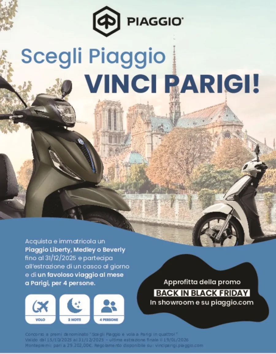 SCEGLI PIAGGIO E VOLA A PARIGI VOLA A PARIGI IN 4