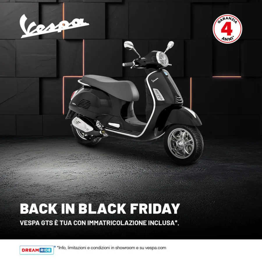 VESPA  GTS  E' TUA CON IMMATRICOLAZIONE INCLUSA NEL PREZZO 