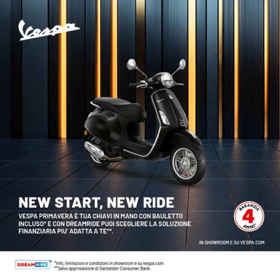VESPA PRIMAVERA E' TUA CHIAVI IN MANO CON BAULETTO INCLUSO E RATE A PARTIRE DA 109€ (TAN 3,49% TAEG 11,82%)